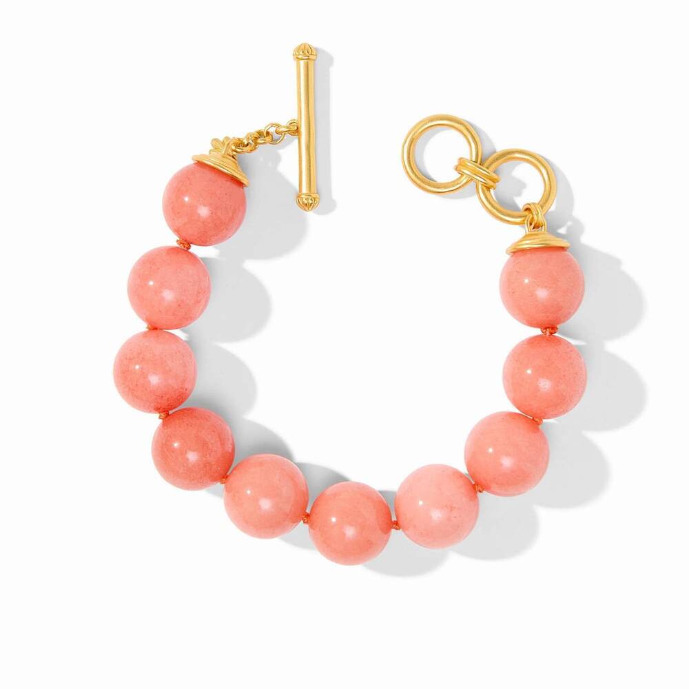 NEW JULIE VOS women's portofino beaded bracelet in melon jade